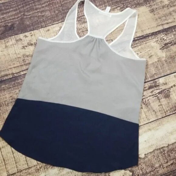 Bundle | Anthropologie Black Sheer Racerback Tank + Color Block Tank | Both Sz M - Picture 8 of 11